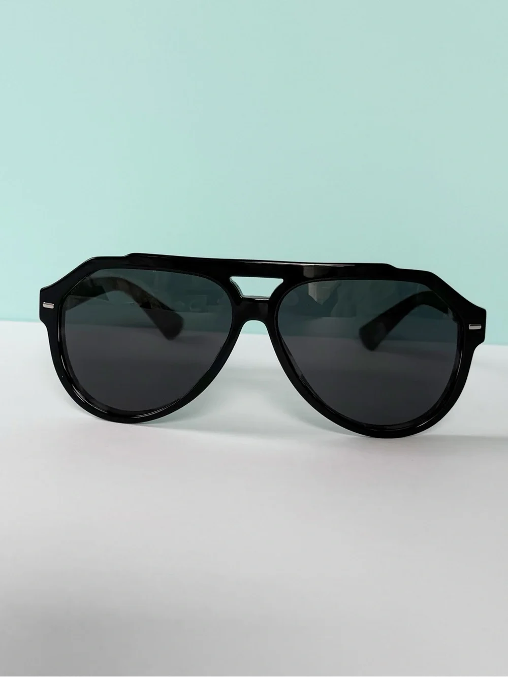 Dolce and Gabbana 4452 Black Pilot Sunglasses in Black/Grey Havana | NWT